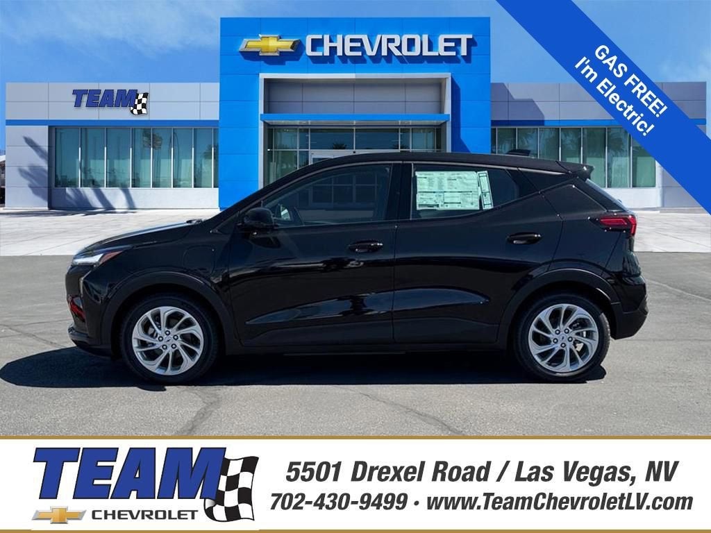 2027 Chevrolet Bolt LT in Mosaic Black Metallic — front three-quarter view