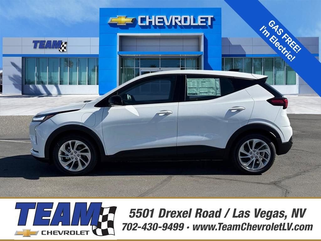 2027 Chevrolet Bolt LT in Summit White — front three-quarter view