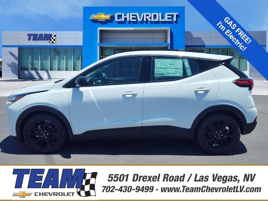 2027 Chevrolet Bolt RS in Summit White — front three-quarter view