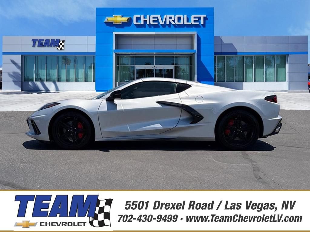 2026 Chevrolet Corvette Stingray 1LT in Blade Silver Metallic — front three-quarter view