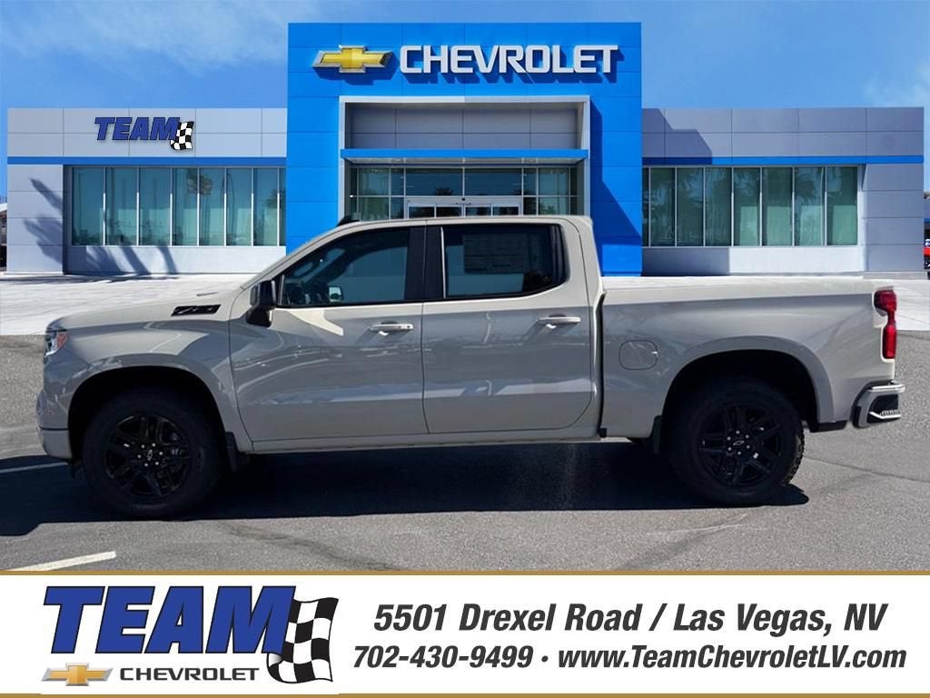 2026 Chevrolet Silverado 1500 RST in White Sands — front three-quarter view