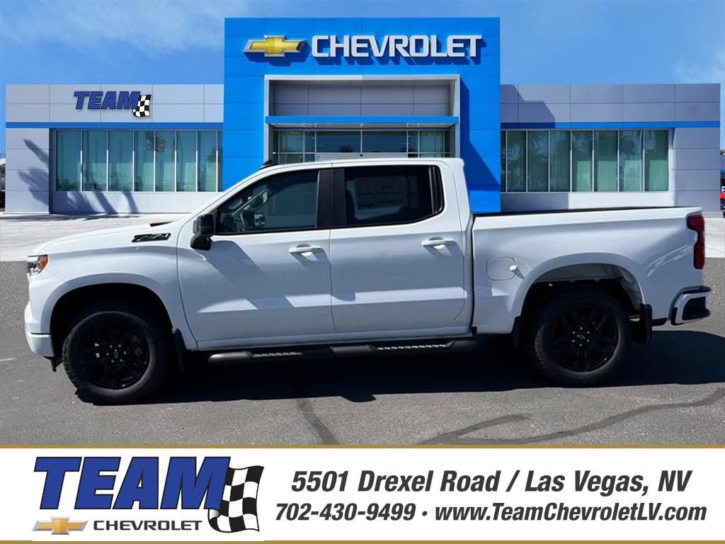 2026 Chevrolet Silverado 1500 RST in Summit White — front three-quarter view