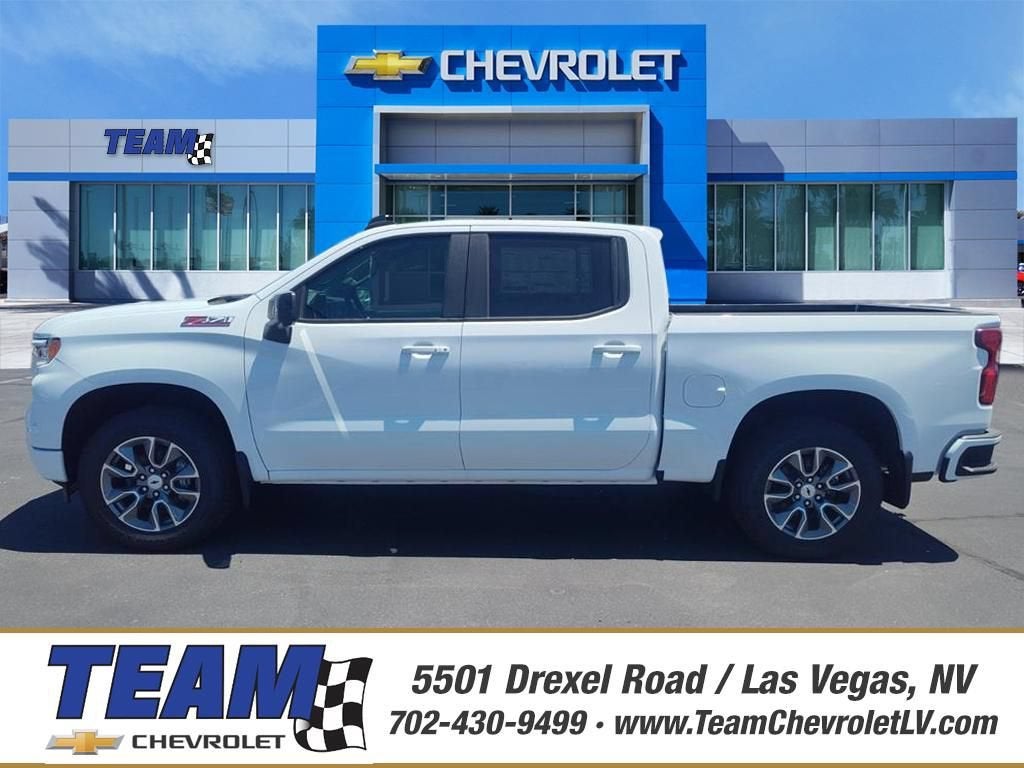 2026 Chevrolet Silverado 1500 RST in Summit White — front three-quarter view