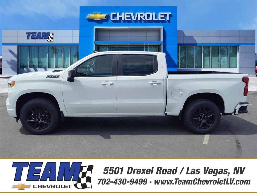 2026 Chevrolet Silverado 1500 RST in Summit White — front three-quarter view