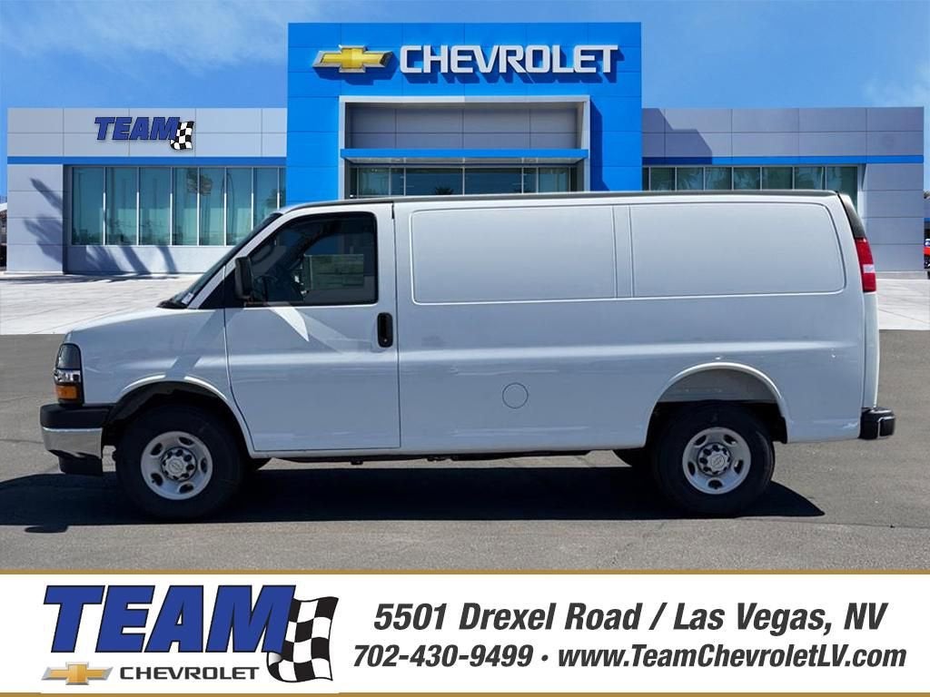 2026 Chevrolet Express Cargo WT in Summit White — front three-quarter view