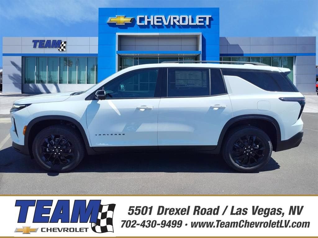 2026 Chevrolet Traverse LT in Summit White — front three-quarter view