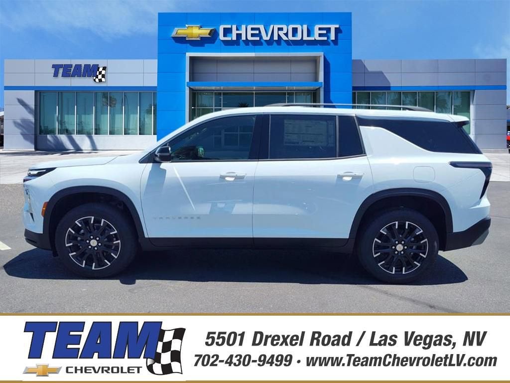 2026 Chevrolet Traverse LT in Summit White — front three-quarter view