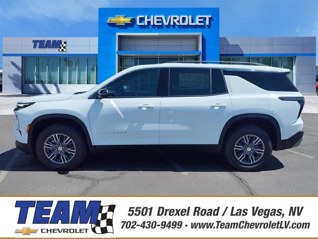 2026 Chevrolet Traverse LT in Summit White — front three-quarter view