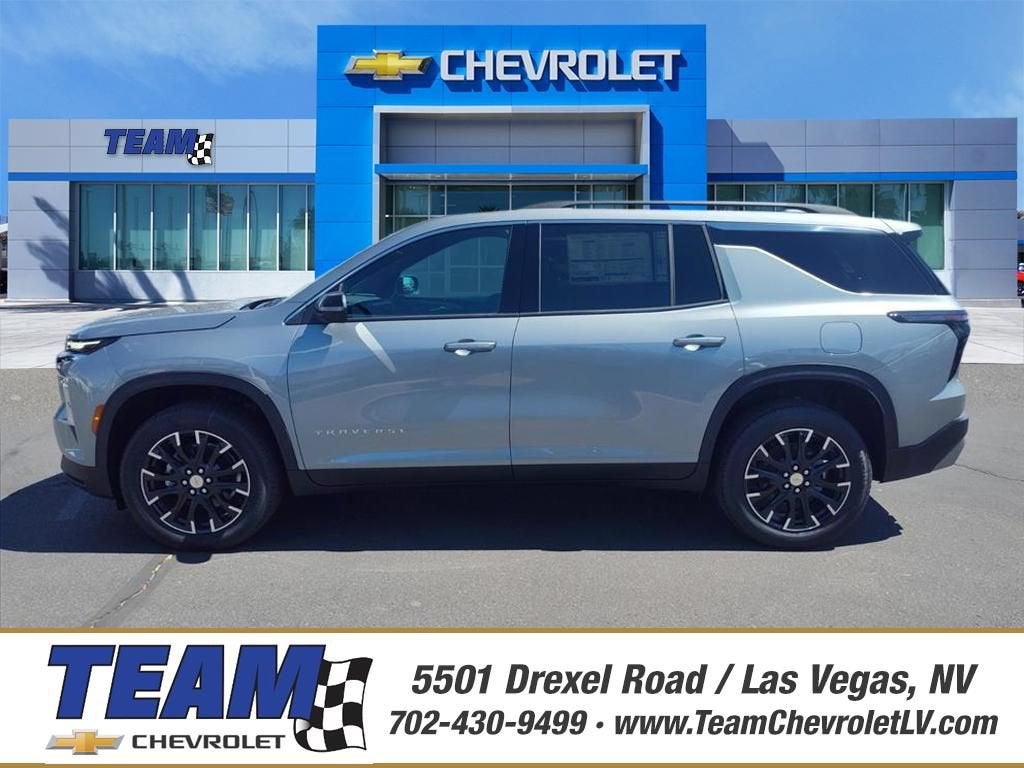 2026 Chevrolet Traverse LT in Sterling Gray Metallic — front three-quarter view
