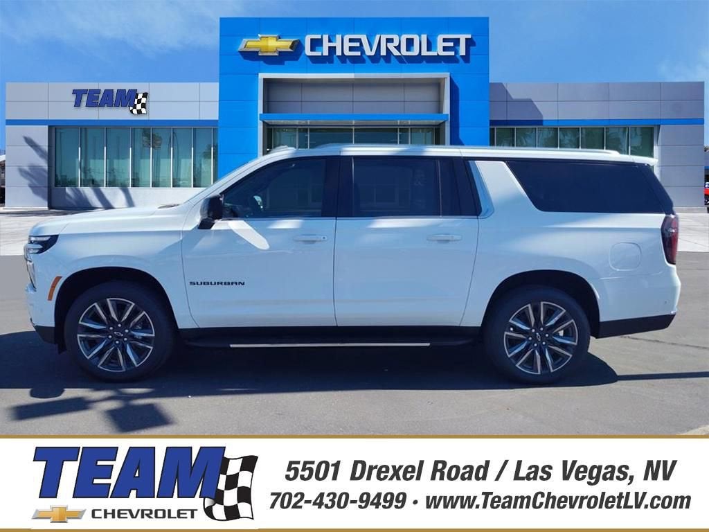 2026 Chevrolet Suburban LS in Summit White — front three-quarter view