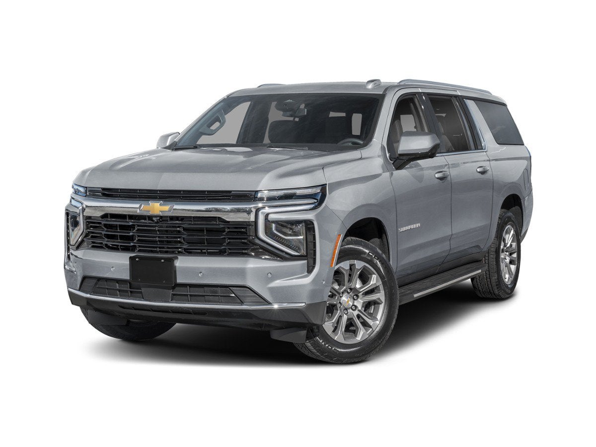 2026 Chevrolet Suburban LT in Summit White — front three-quarter view