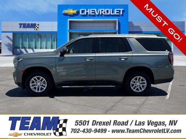 2024 Chevrolet Tahoe LT in Silver Sage Metallic — front three-quarter view
