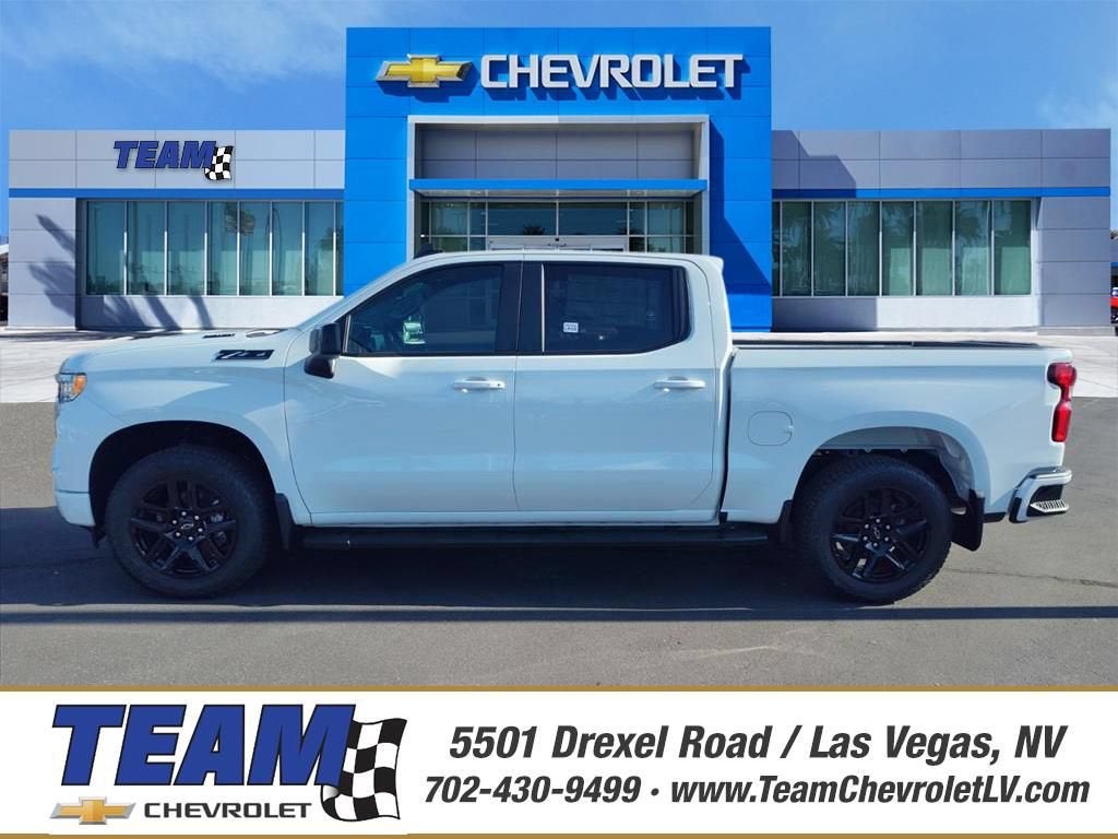 2026 Chevrolet Silverado 1500 RST in Summit White — front three-quarter view