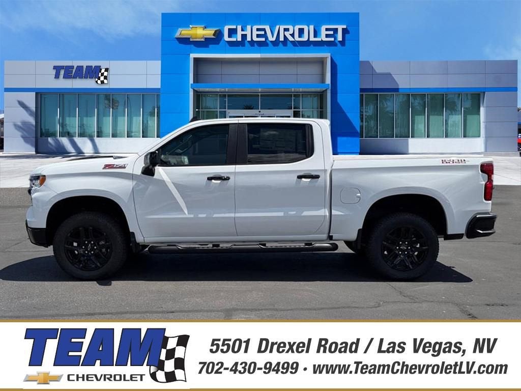 2026 Chevrolet Silverado 1500 LT Trail Boss in Summit White — front three-quarter view