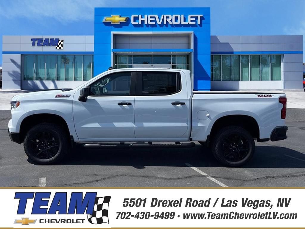 2026 Chevrolet Silverado 1500 LT Trail Boss in Summit White — front three-quarter view