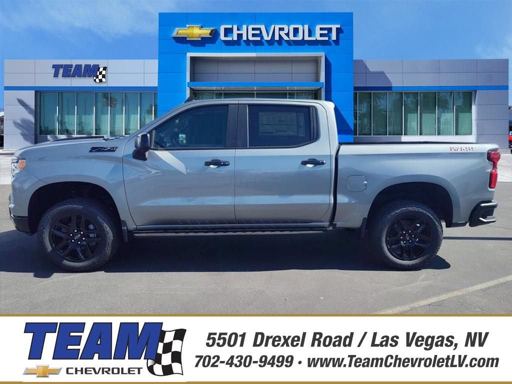 2026 Chevrolet Silverado 1500 LT Trail Boss in Sterling Gray Metallic — front three-quarter view