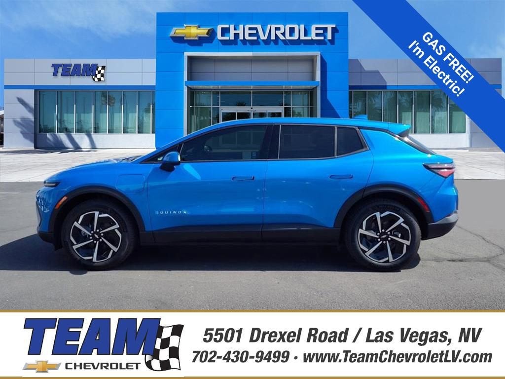 2026 Chevrolet Equinox EV LT in Riptide Blue Metallic — front three-quarter view