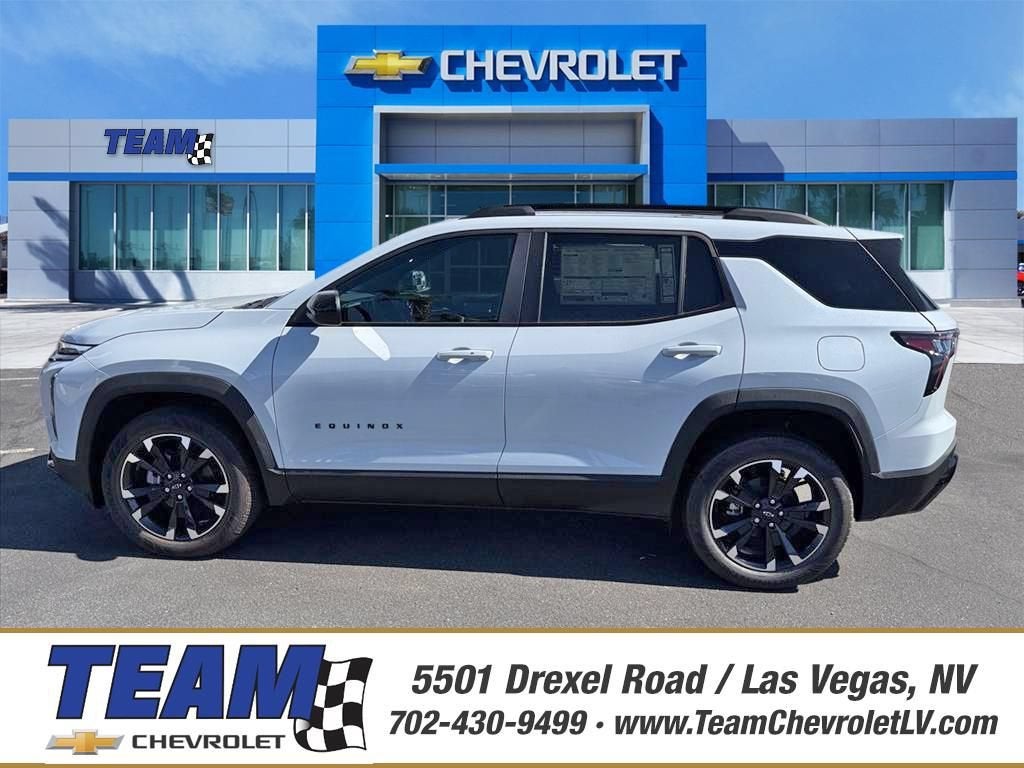 2026 Chevrolet Equinox RS in Polar White Tricoat — front three-quarter view