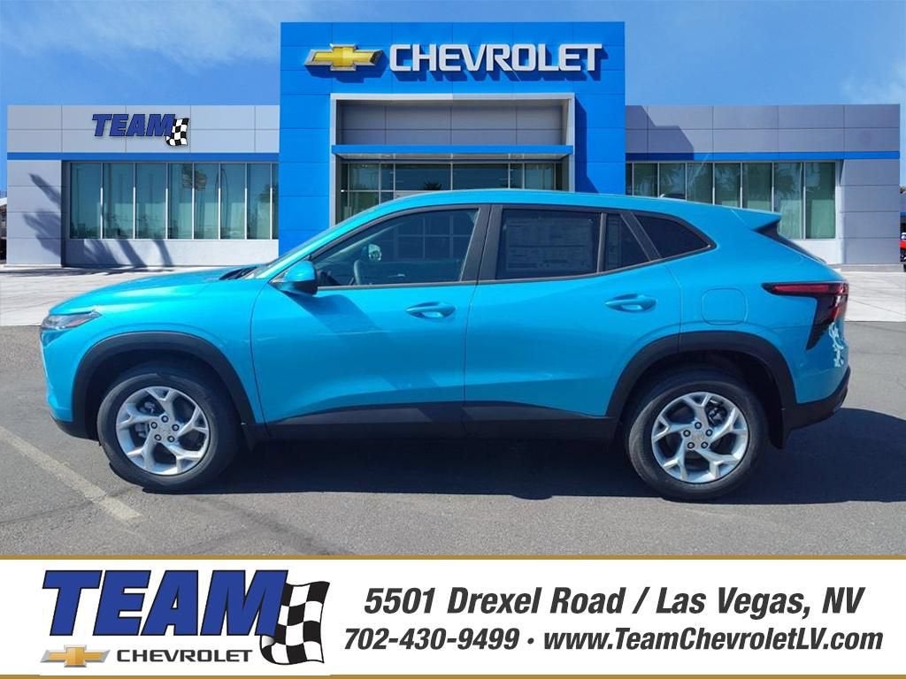 2026 Chevrolet Trax LS in Marina Blue Metallic — front three-quarter view