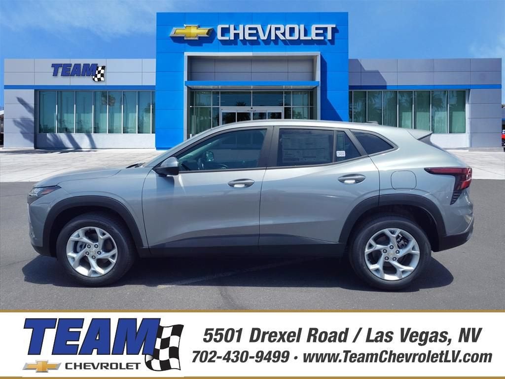 2026 Chevrolet Trax LS in Sterling Gray Metallic — front three-quarter view