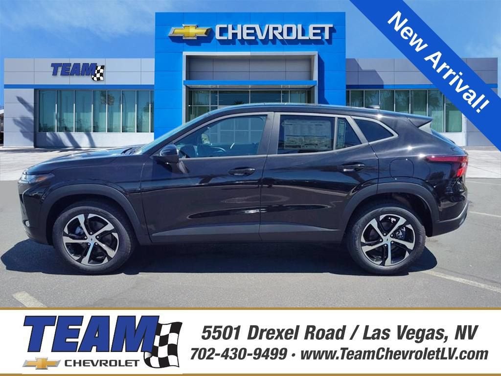 2026 Chevrolet Trax LS in Mosaic Black Metallic — front three-quarter view