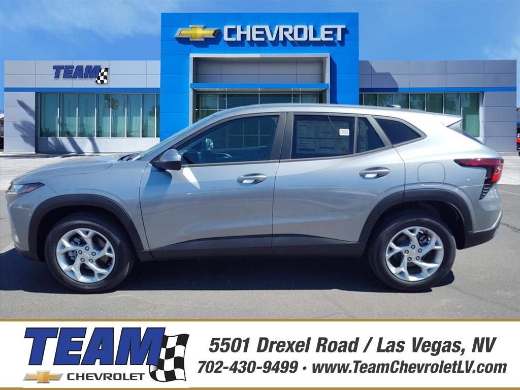 2026 Chevrolet Trax LS in Sterling Gray Metallic — front three-quarter view