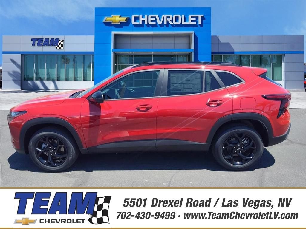 2026 Chevrolet Trax LT in Apex Red — front three-quarter view