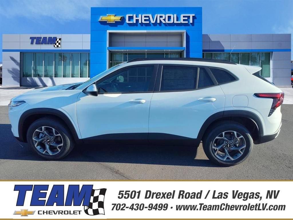 2026 Chevrolet Trax LT in Summit White — front three-quarter view