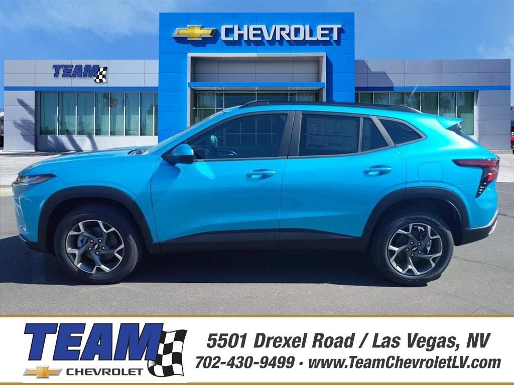 2026 Chevrolet Trax LT in Marina Blue Metallic — front three-quarter view