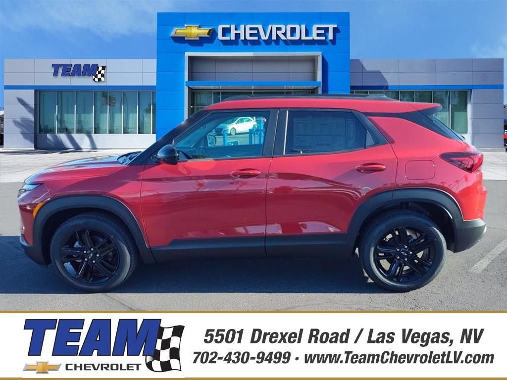 2026 Chevrolet Trailblazer LT in Apex Red — front three-quarter view
